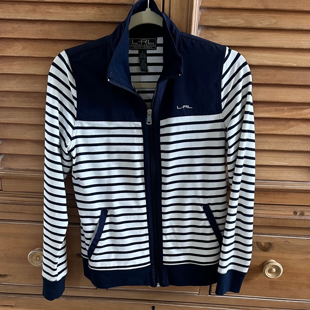 Ralph Lauren Navy and White Striped Jacket